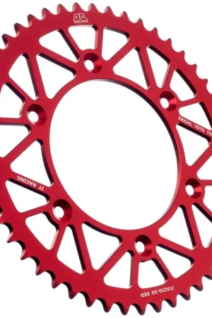 Gereduceerde Prijs JT SPROCKETS - REAR RACELITE ALU 50T RED, 520 - Sprockets - Lichtgewicht en Duurzaam